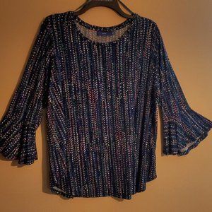 Apt. 9 Teal Blouse, Size 0X (XL)